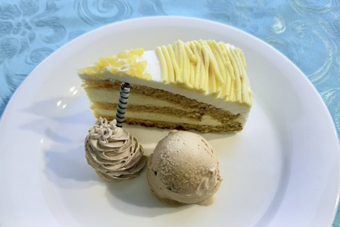 ケーキセット マロンケーキ